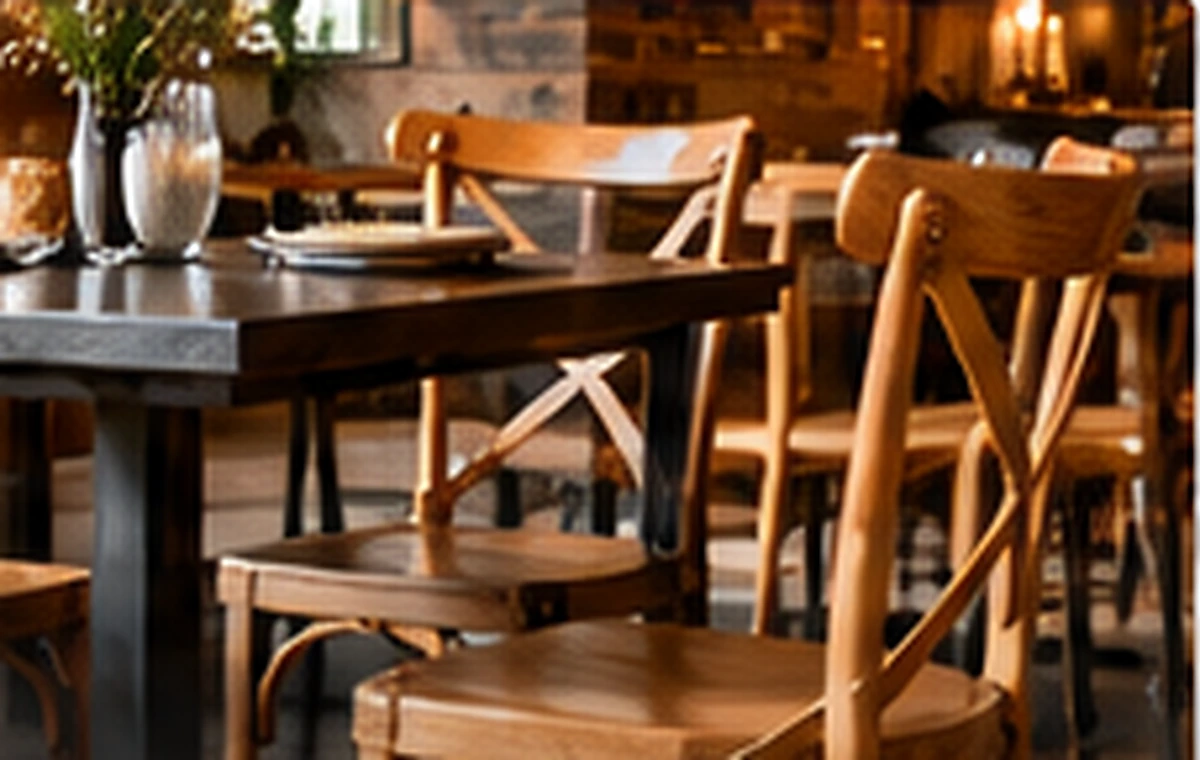 Kafe ve restoran için sıcak tonlarda ahşap sandalye modelleri